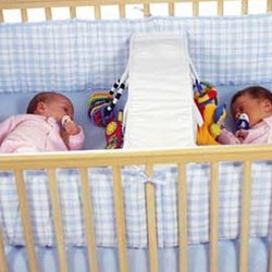 twins in crib