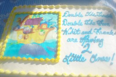 Twin Baby Shower Cake